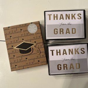 Graduation‎ Thank You Notes (2 boxes) and 1 Gift Card Holder
